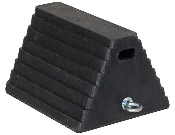 Buyers Products Company WC1086 Heavy Duty Rubber Wheel Chock With Chain Eye 10X8X6 Inch