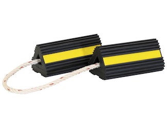 Buyers Products Company WC24483 Rubber Wheel Chock Set 4X4X8 Inch With 3 Foot Rope