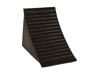 Buyers Products Company WC2556A Heavy Duty Rubber Wheel Chock With Molded-In Handle/Chain Eye 7X10.25X8.13 Inch