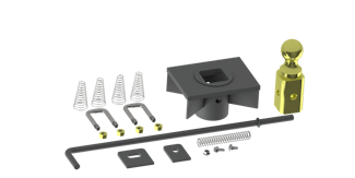 B&W Towing GNRK1500 Turnoverball One-Piece Kit For Flatbeds