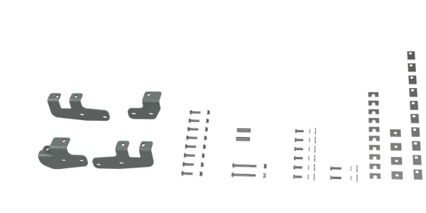 B&W Towing RVK2602 Custom Installation Kit For Universal Mounting Rails For Some RAM Trucks