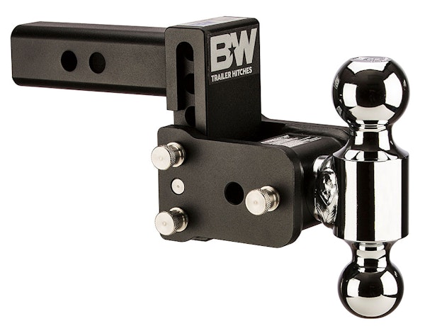 B&W Towing TS10035B B&W Tow And Stow Dual Ball 2 Adj Ball Mount 3 Drop/3-1/2 Rise, Black