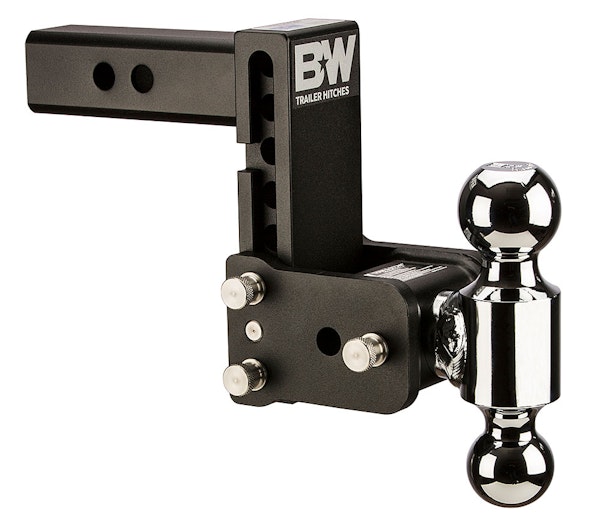 B&W Towing TS10038B B&W Tow And Stow Dual Ball 2 Adj Ball Mount 5 Drop/5-1/2 Rise, Black