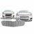Coast to Coast International IWCGI128 Overlay Honeycomb Style 2 Piece Emblem Cutout Chrome ABS
