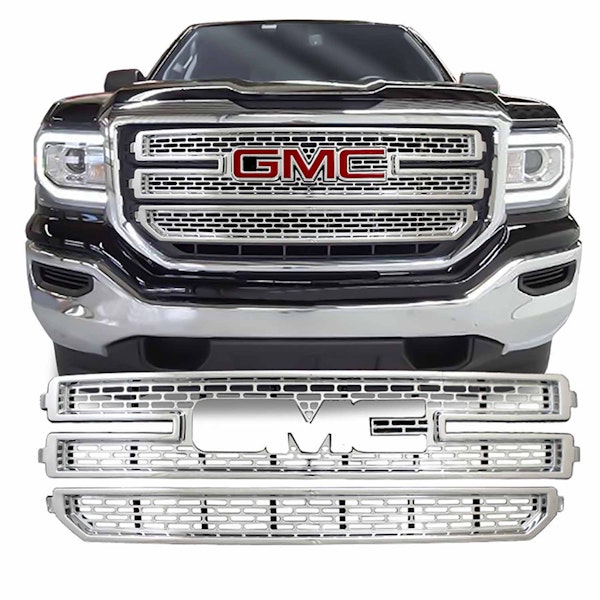 Coast to Coast International IWCGI141 Overlay Mesh Style 2 Piece Emblem Cutout Chrome ABS