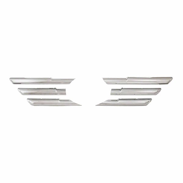 Coast to Coast International IWCGI145 Overlay Horizontal Bar Style 6 Piece Emblem Cutout Chrome ABS