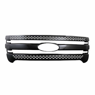 Coast to Coast International IWCGI91BLK Overlay Horizontal Bar Mesh Style 1 Piece Emblem Cutout Black ABS