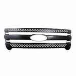 Coast to Coast International IWCGI91BLK Overlay Horizontal Bar Mesh Style 1 Piece Emblem Cutout Black ABS
