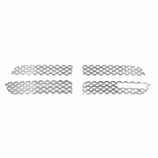 Coast to Coast International IWCGI94 Overlay Honeycomb Style 4 Piece Emblem Cutout Chrome ABS