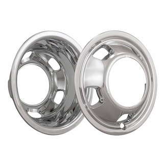 Coast to Coast International IWCN817XN 17 In Wheels Polished Stainless Steel Push On 8 Lug 5 Hand Hole Wheels Set Of 4