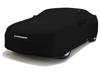 Covercraft Custom Car Covers C18198FE13PB Custom WeatherShield HP Car Cover with Charger logo