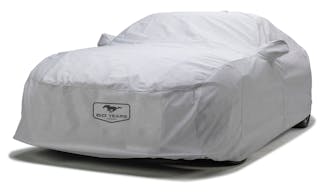 Covercraft Custom Car Covers C10136FD60AC Custom 5-Layer Softback All Climate Car Cover with Mustang 60th Anniversary logo