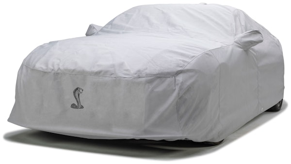 Covercraft Custom Car Covers C10828FD22AC Custom 5-Layer Softback All Climate Car Cover with Black Mustang Cobra logo