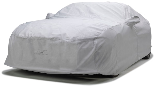 Covercraft Custom Car Covers C453FD11AC Custom 5-Layer Softback All Climate Car Cover with Black Mustang Pony logo
