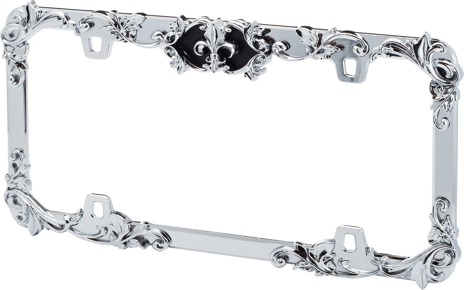 Cruiser Accessories 22835 Fleur de Lis License Plate Frame (Chrome