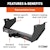 CURT 15704 Commercial Duty Class 5 Hitch, 2-1/2, Select Dodge Ram 1500, 2500, 3500