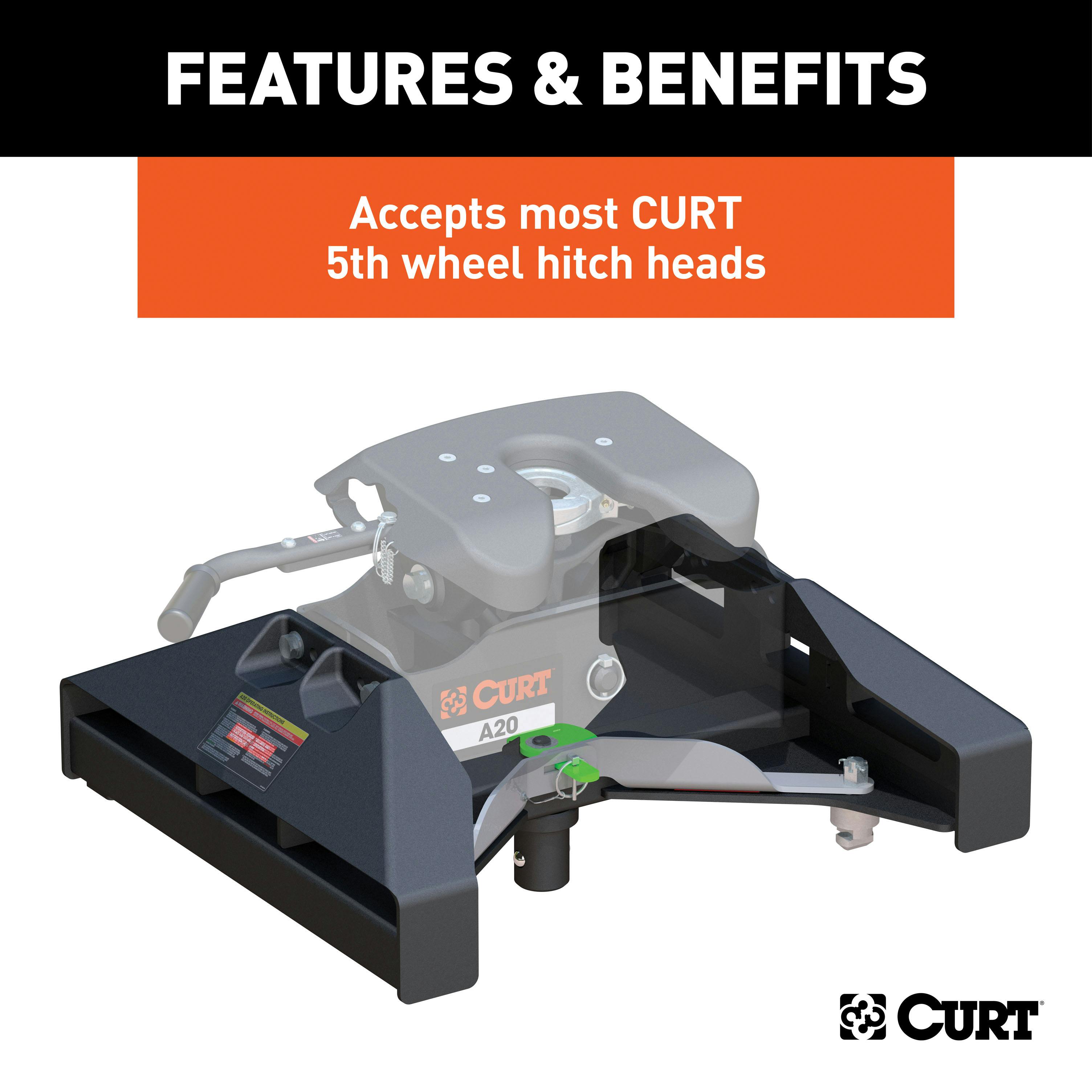 CURT 16026 Puck System 5th Wheel Legs, Select Nissan Titan