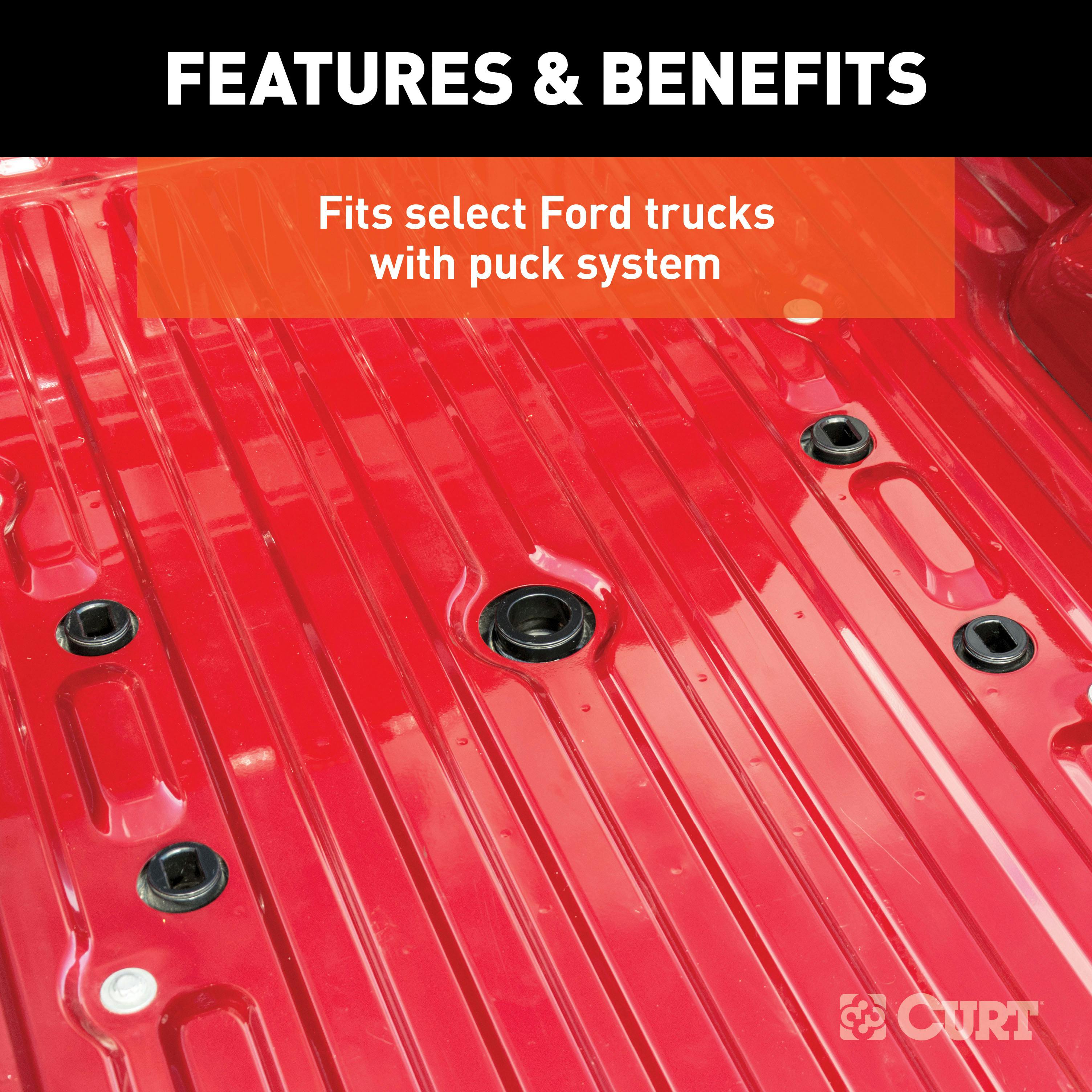 Short Bed Trucks 16,000 lbs CURT 16674 E16 5th Wheel Slider Hitch for Ford Puck System 