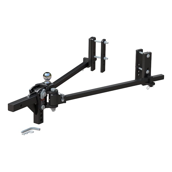 CURT 17355 TruTrack 2P Trunnion Weight Distribution Hitch with 2x Sway Control, 8-12K