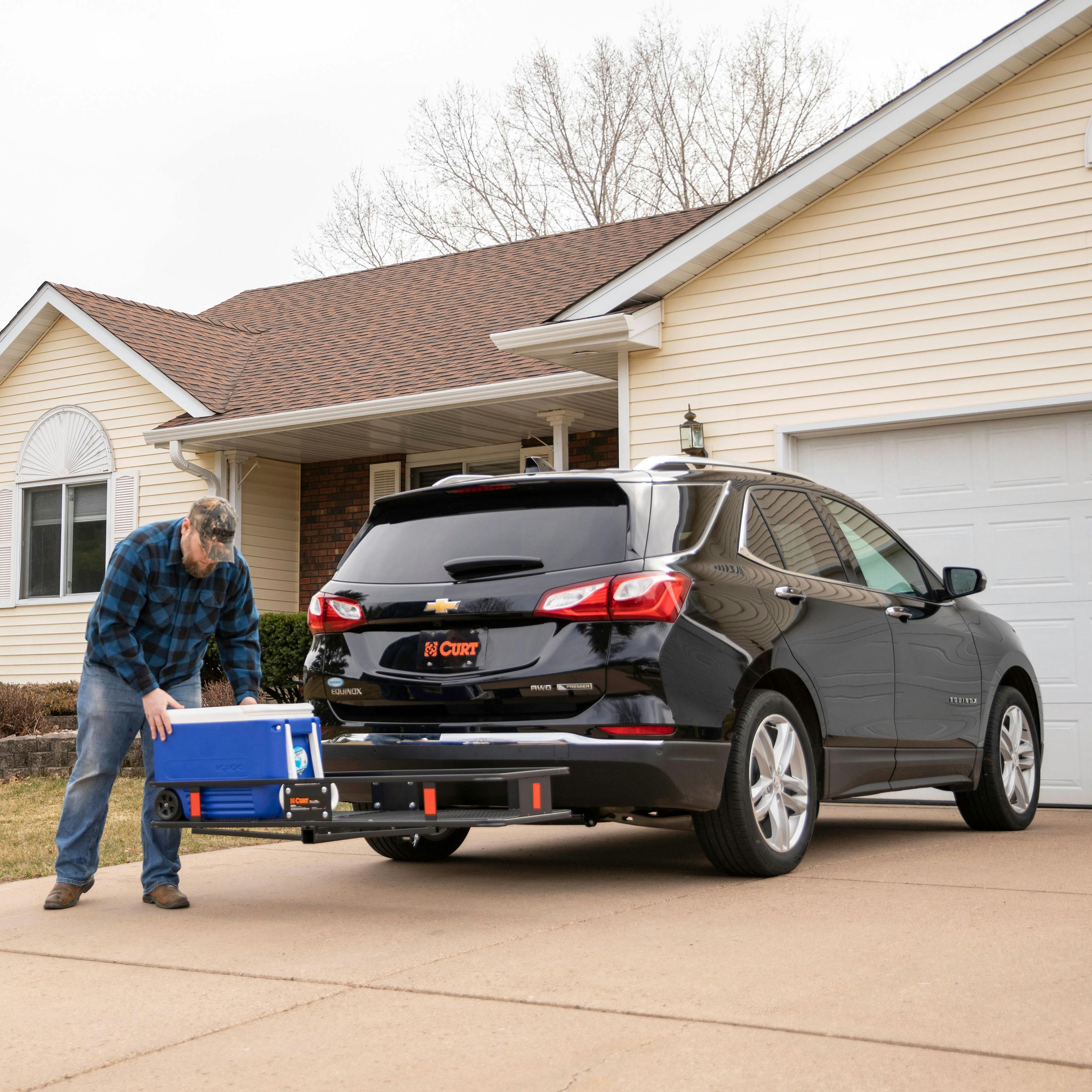 Curt angled best sale shank cargo carrier