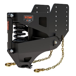 CURT 2024044578 Helux Coil-Spring Gooseneck Pin Box, 4,300 lbs. Pin Weight, 20,000 lbs. Capacity