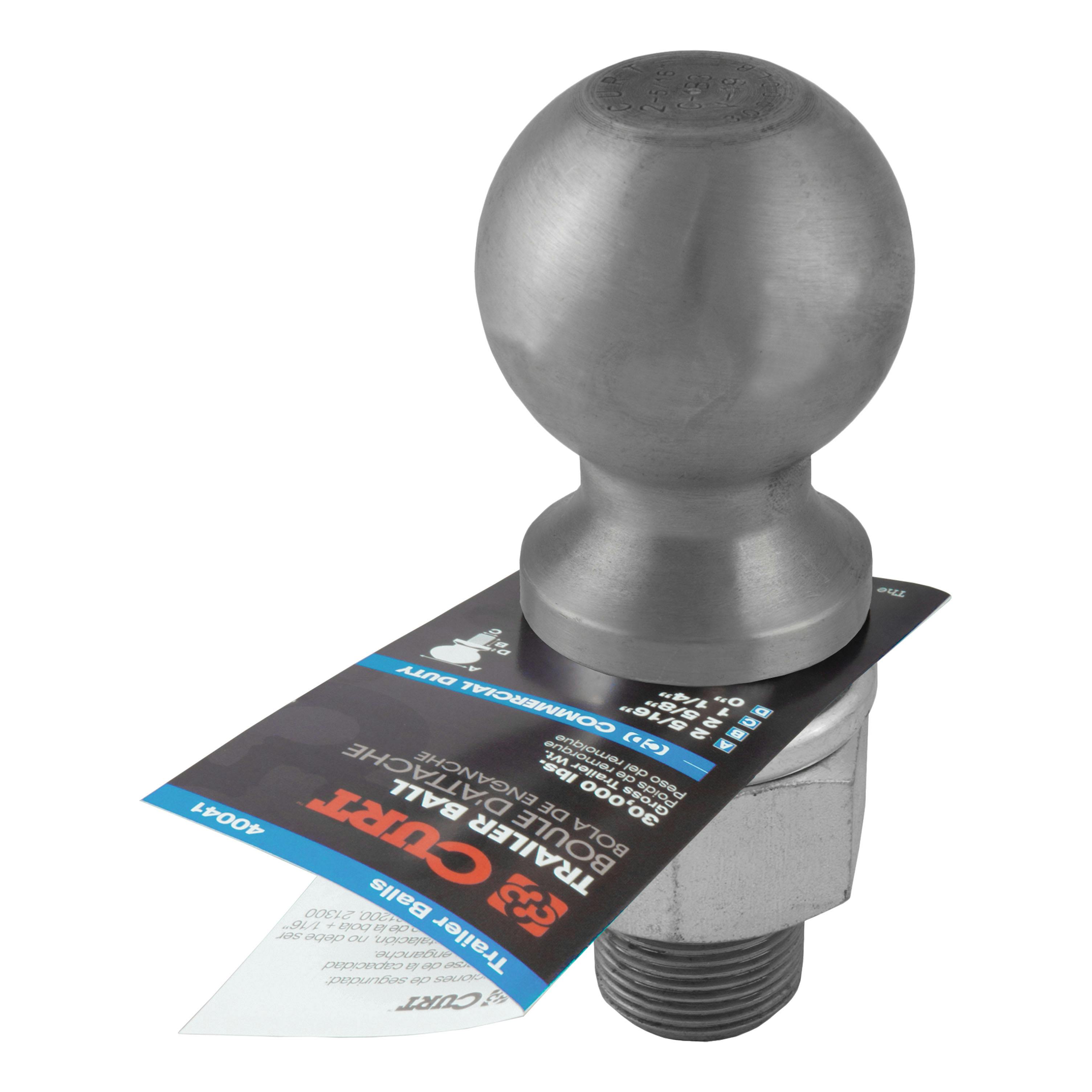 Raw Heavy Duty 2 5/16" Towing Ball 25,000 lb Max,1" rise 