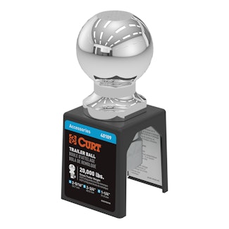 CURT 40109 2-5/16" Trailer Ball (1-1/4" x 2-3/4" Shank, 20,000 lbs., Chrome)