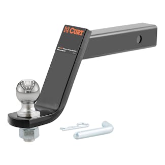 CURT 45064 Loaded Ball Mount with 2 Ball (2 Shank, 7,500 lbs., 6 Drop)