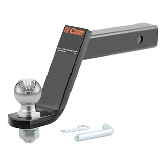 CURT 45065 Loaded Ball Mount with 2-5/16 Ball (2 Shank, 7,500 lbs., 6 Drop)
