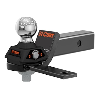 CURT 45149 RockerBall Cushion Hitch with Sway Tab (2-5/16 Ball, 2 Shank, 7,500 lbs.)