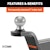 CURT 45155 Fusion Ball Mount with 2 Ball (2 Shank, 7,500 lbs., 2 Rise)