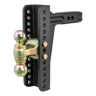 CURT 45926 Adjustable Channel Mount with Dual Ball (2 Shank, 14,000 lbs., 10-1/8 Drop)