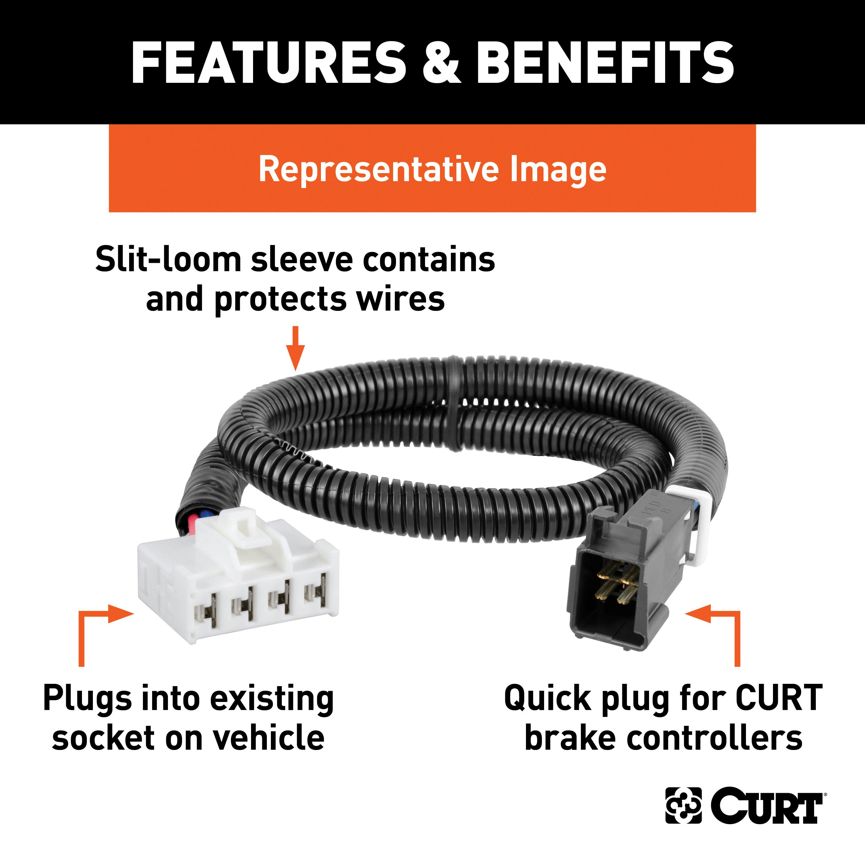 CURT 51383 Trailer Brake Controller Harness Select Nissan