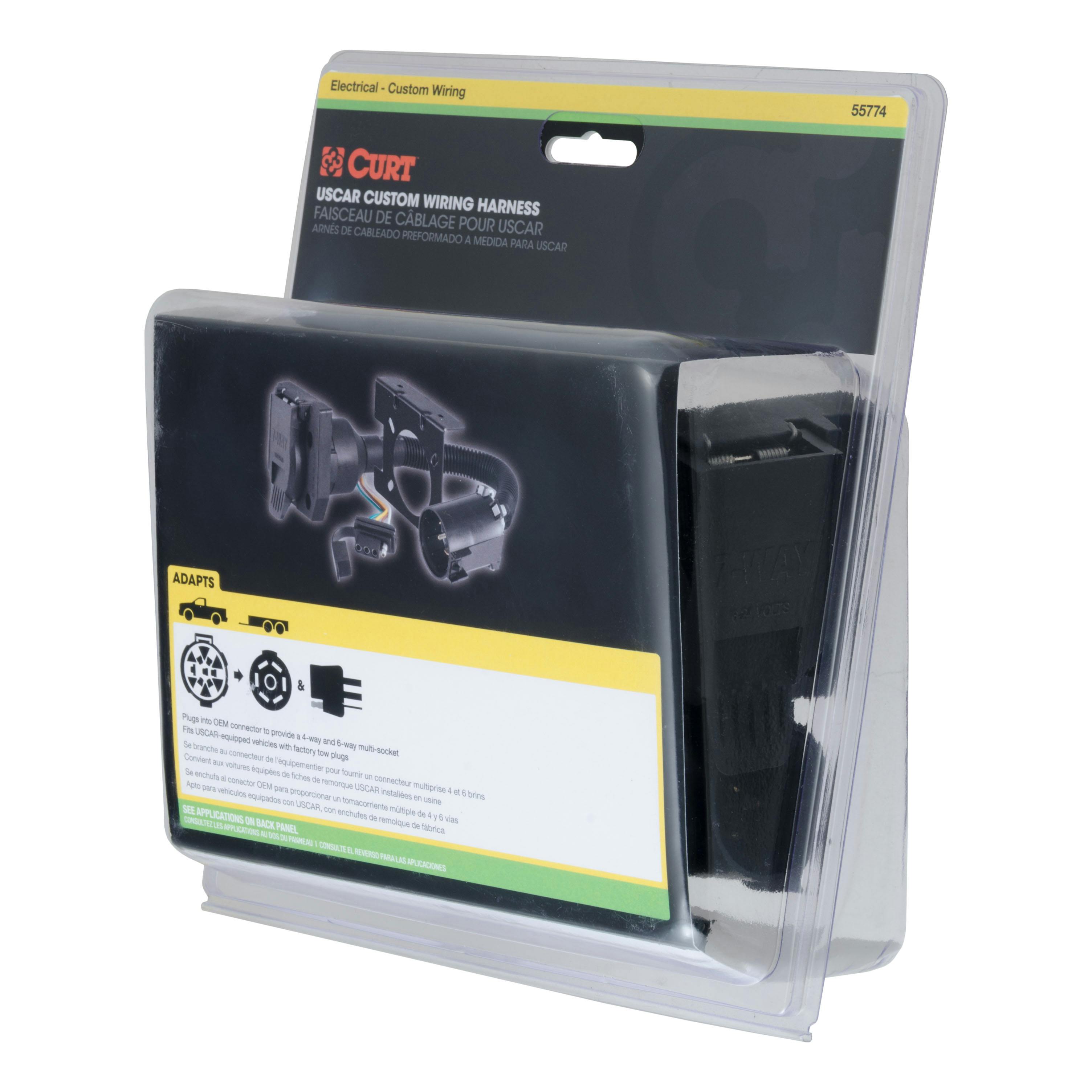 かつどん Amazon.com: CURT 55774 Dual-Output Vehicle-Side 7-Pin, 4-Pin