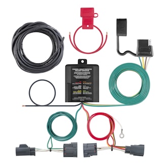 CURT 56334 Custom Wiring Harness, 4-Way Flat Output, Select Dodge Nitro, Jeep Liberty