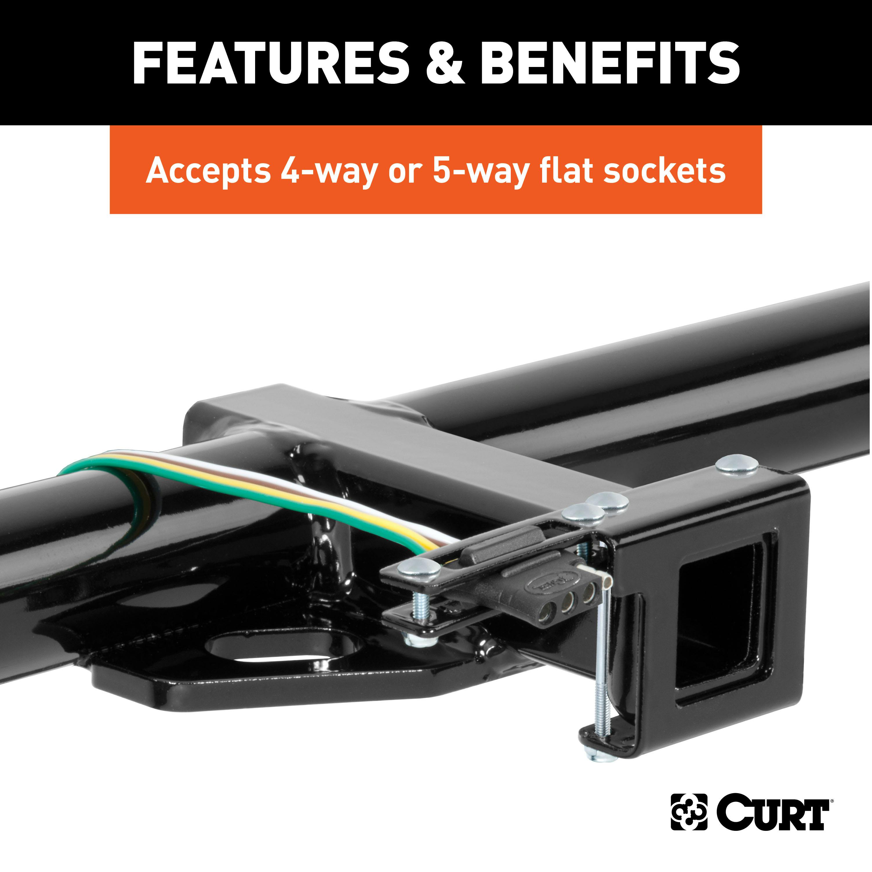 CURT 58002 Easy-Mount Wiring Bracket for 4 or 5-Way Flat (1