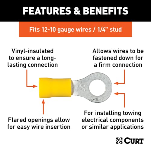 Vinyl Ring Connector, 12-10, Stud Size 1/2