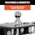 CURT 61052 Over-Bed Folding Ball Gooseneck Hitch