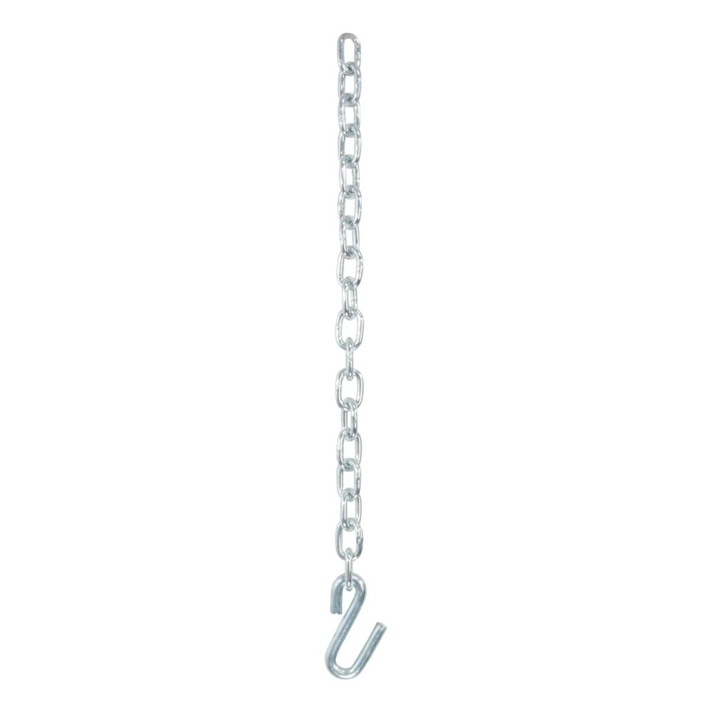 CURT 80011 48-Inch Trailer Safety Chain with 3/8-In S-Hooks, 2,000 lbs  Break Strength