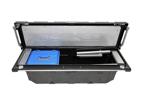 DECKED TBFDLT22 Full-size pickup truck tool box deep tub with ladder -  Tundra rail system