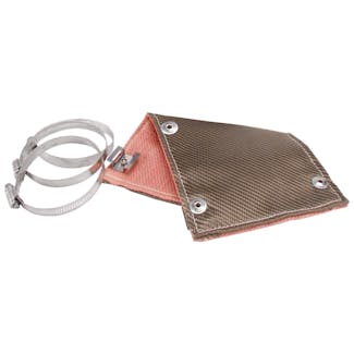 Design Engineering, Inc. 10450 Pipe Shield 6 w x 1ft - with Stainless Steel Clamps -  Titanium