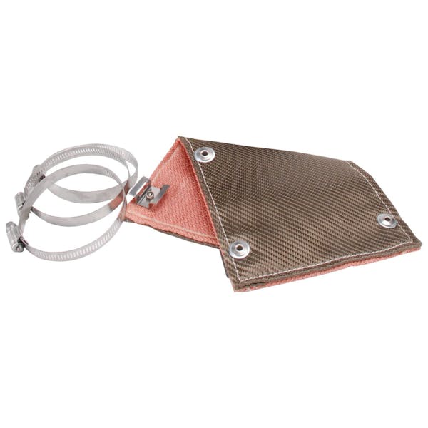 Design Engineering, Inc. 10450 Pipe Shield 6 w x 1ft - with Stainless Steel Clamps -  Titanium