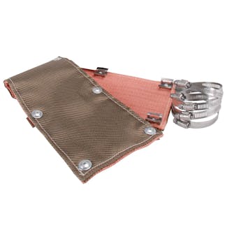 Design Engineering, Inc. 10451 Pipe Shield 6 w x 2ft - with Stainless Steel Clamps -  Titanium