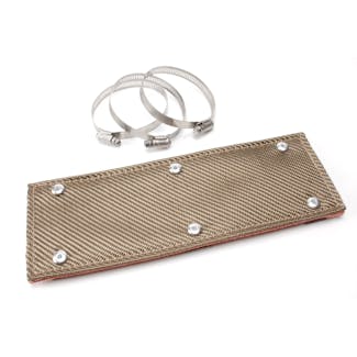 Design Engineering, Inc. 10454 Pipe Shield 4 w x 1ft - with Stainless Steel Clamps -  Titanium