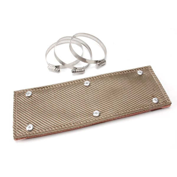 Design Engineering, Inc. 10454 Pipe Shield 4 w x 1ft - with Stainless Steel Clamps -  Titanium