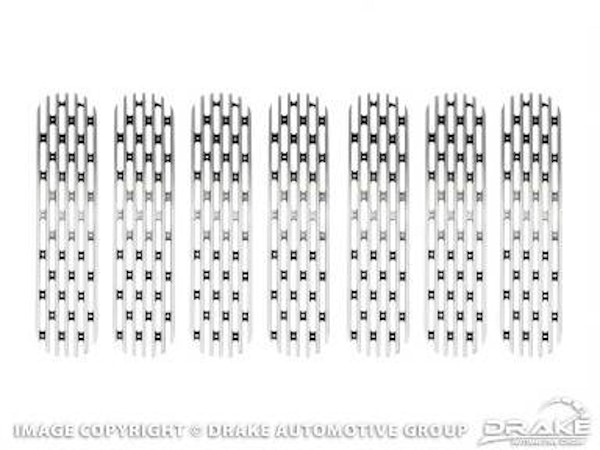 DV8 Offroad D-JP-190008-BRUSH Jeep JK 7 Piece Grille Inserts, Brushed