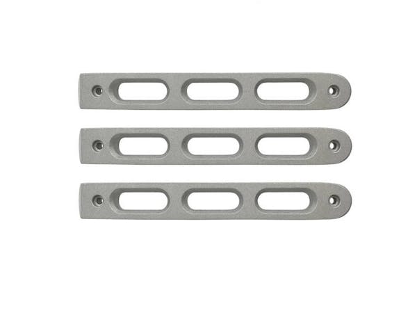 DV8 Offroad D-JP-190026-AL-3 Jeep JK 2 Door Handle Inserts, 3 Pcs, Silver