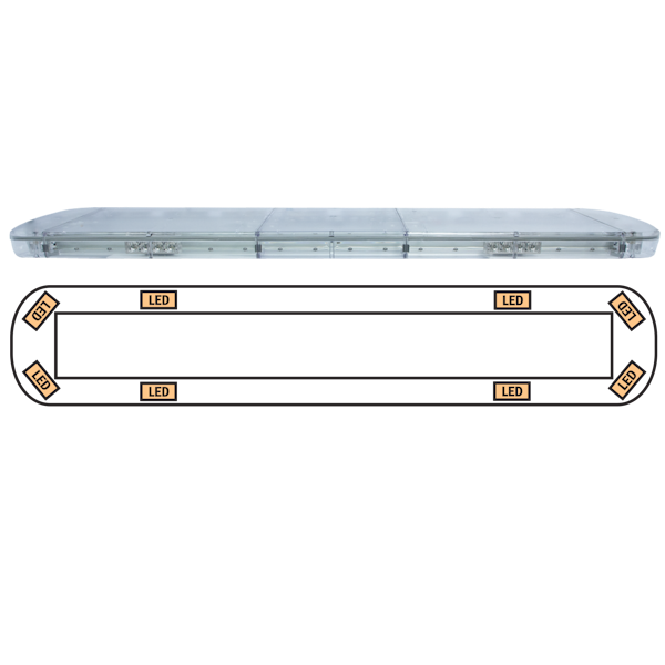 ECCO 15-00036-E StreetLazer 15 Series LED Lightbar (49", 8 LEDs, Amber)