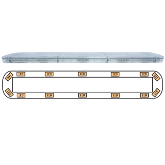 ECCO 15-00038-E StreetLazer 15 Series LED Lightbar (54", 14 TIR Optic LEDs, Amber)
