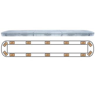 ECCO 15-00038-E StreetLazer 15 Series LED Lightbar (54", 14 TIR Optic LEDs, Amber)